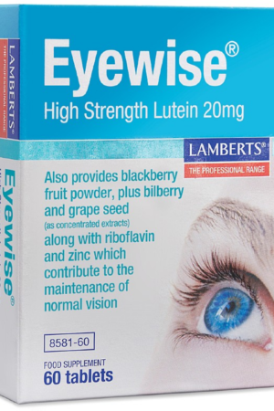 Lamberts Eyewise Tabs High Strength Lutein 20mg 60's with Lutein, Bilberry, Grapeseed and Blackberry